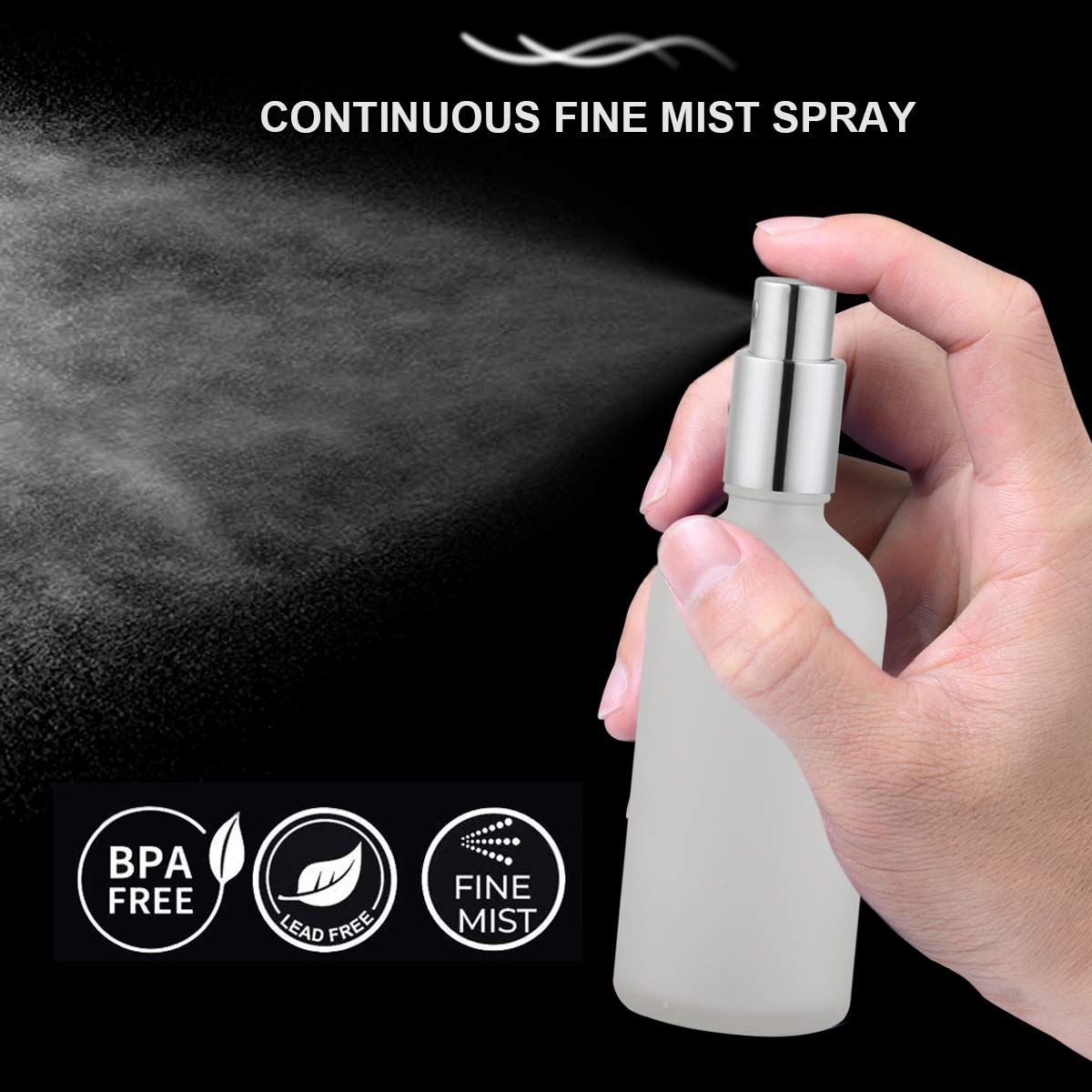 2-Pack 3.4oz Frosted Glass Spr - Misting Bottle Fine บทวิจารณ์และราคา
