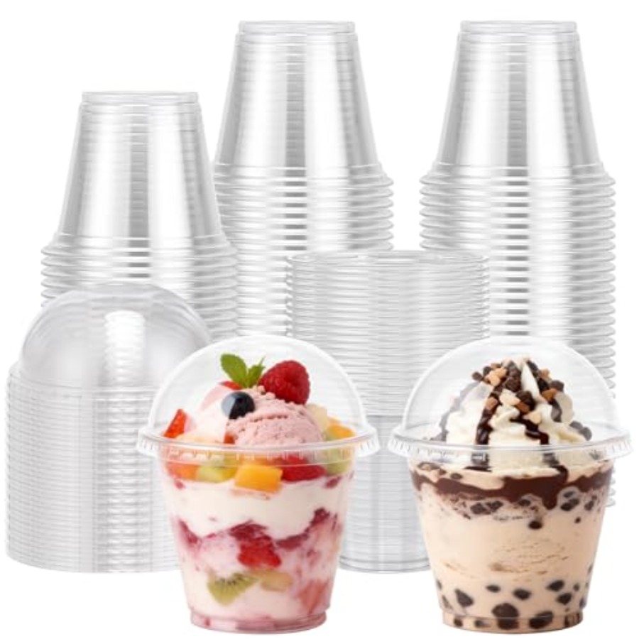 200 Pack 9 oz Clear Plastic Cu - Plastic Dome Clear บทวิจารณ์และราคา