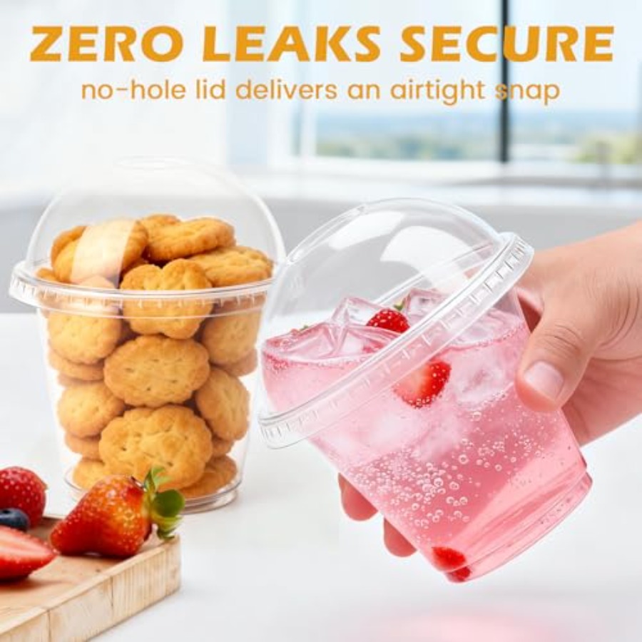 200 Pack 9 oz Clear Plastic Cu - Plastic Dome Clear บทวิจารณ์และราคา