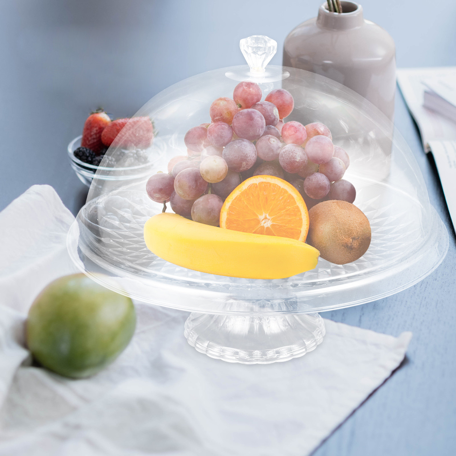 Clear Pet Cake Stand with Dome - Plastic Dome Clear บทวิจารณ์และราคา