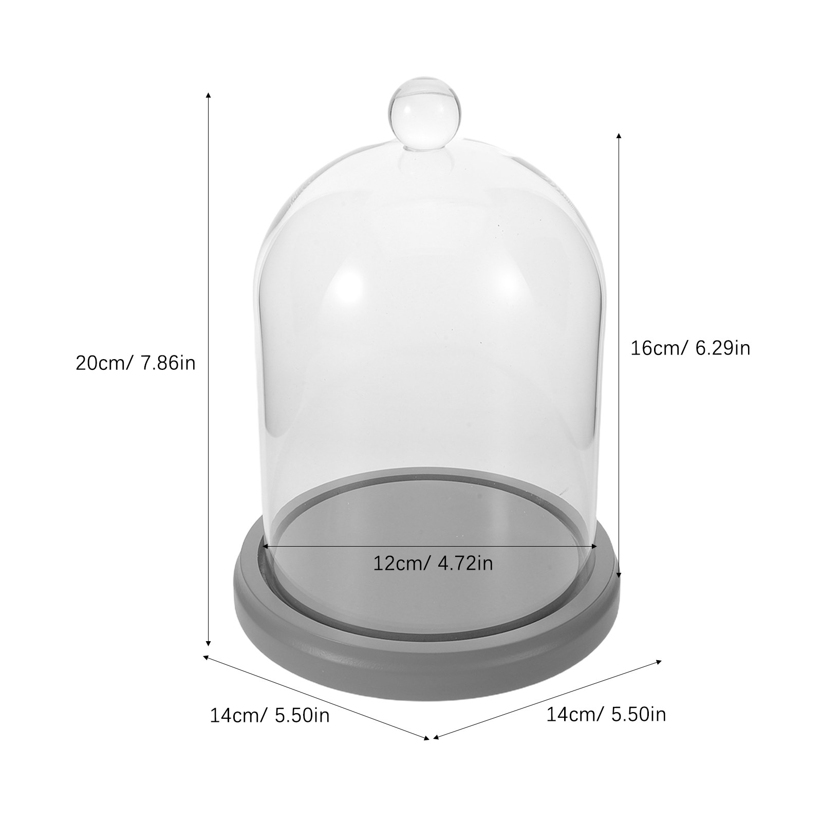 Glass Dome Cloche Clear Bell J - Plastic Dome Clear บทวิจารณ์และราคา