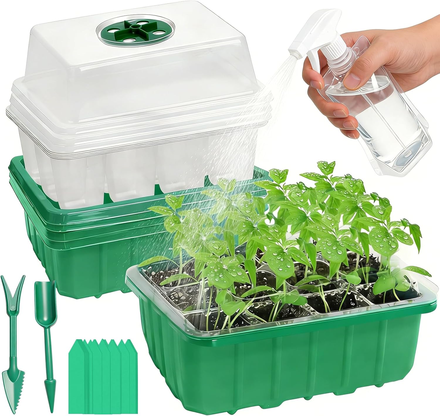 5-Pack Seed Starter Tray Kit w - Humidity Dome Kit บทวิจารณ์และราคา