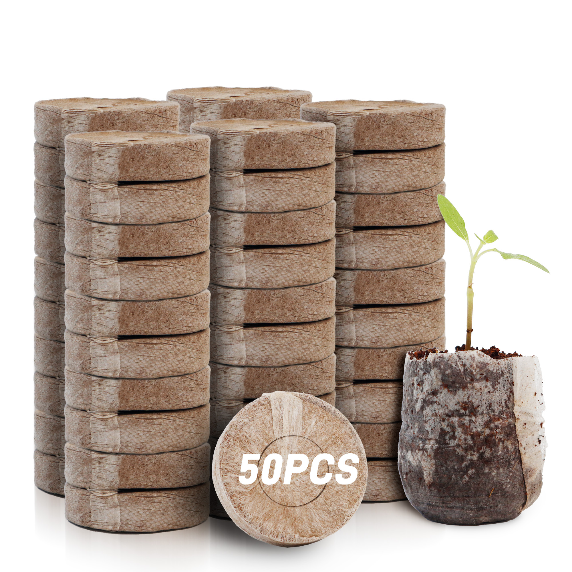 50pcs 35mm Compressed Peat Pel - Peat Pellet Tray บทวิจารณ์และราคา