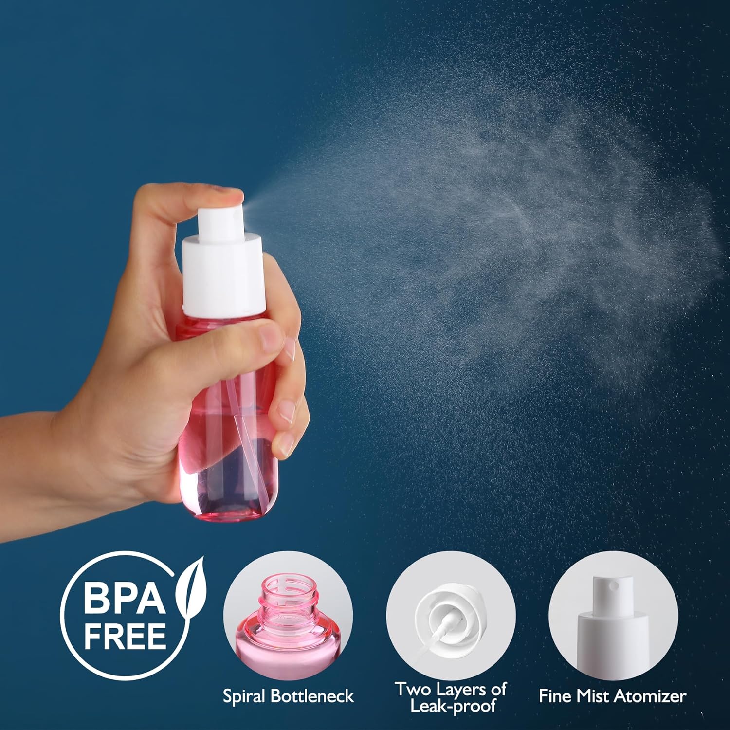 4-Pack 1.35oz Fine Mist Travel - Misting Bottle Fine บทวิจารณ์และราคา
