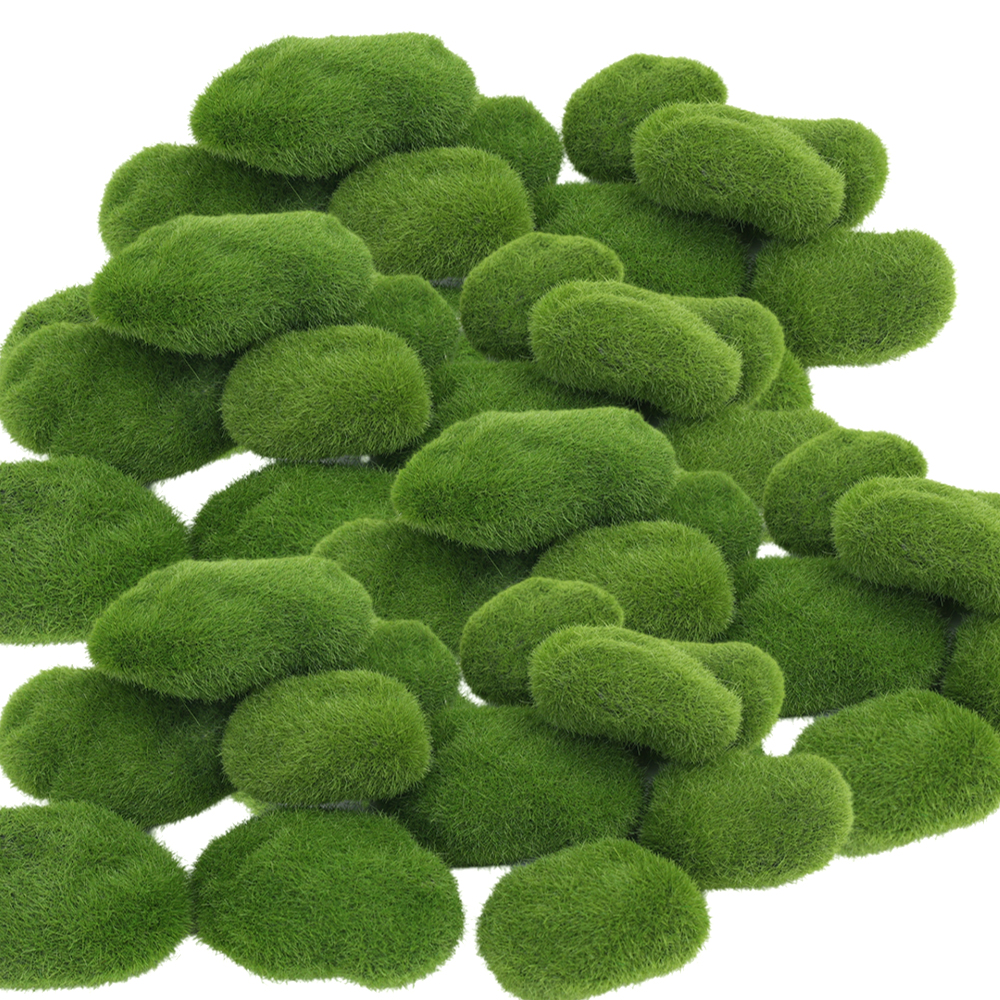 Artificial Green Moss Stones f - Sphagnum Moss Dry บทวิจารณ์และราคา