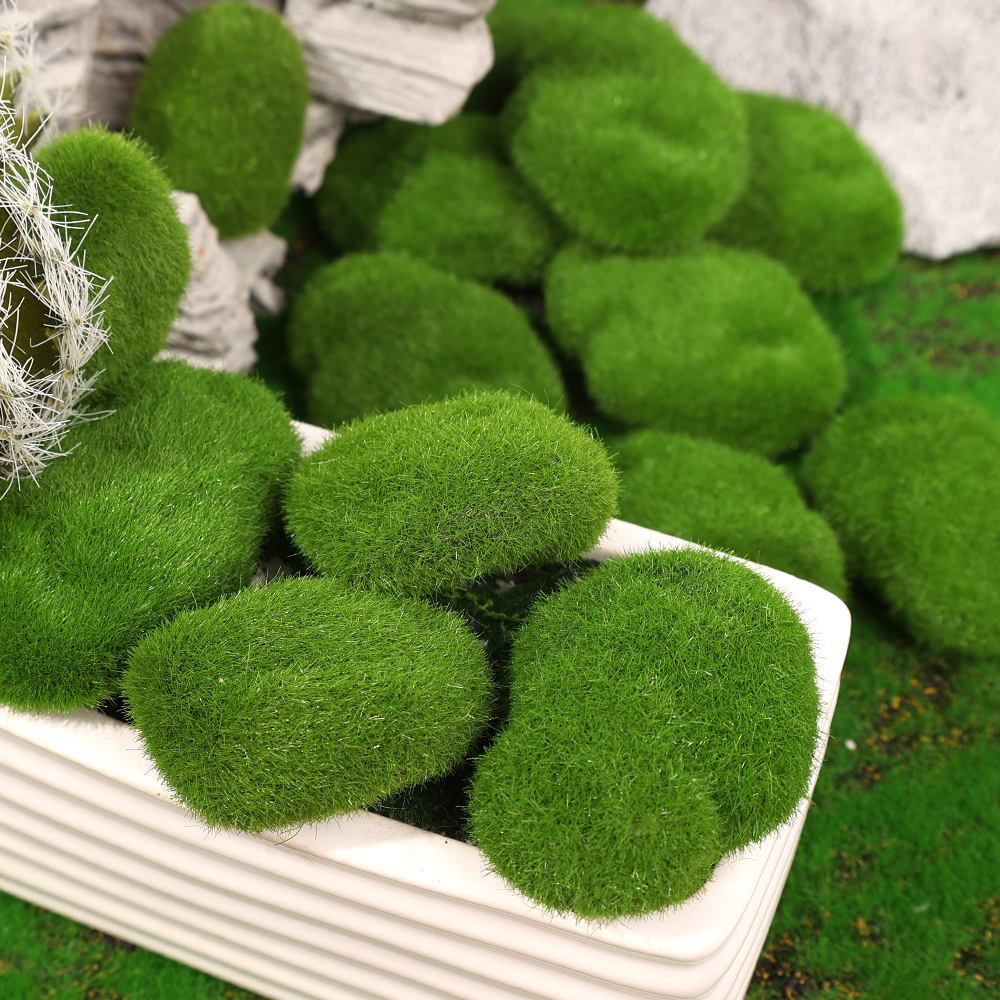 Artificial Green Moss Stones f - Sphagnum Moss Dry บทวิจารณ์และราคา
