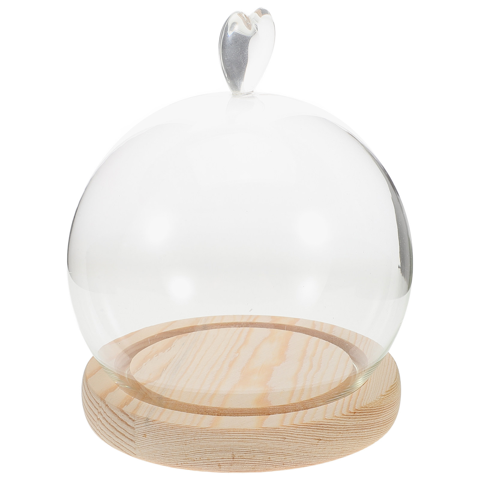 1Set Glass Dome Cloche Heart S - Plastic Dome Clear บทวิจารณ์และราคา