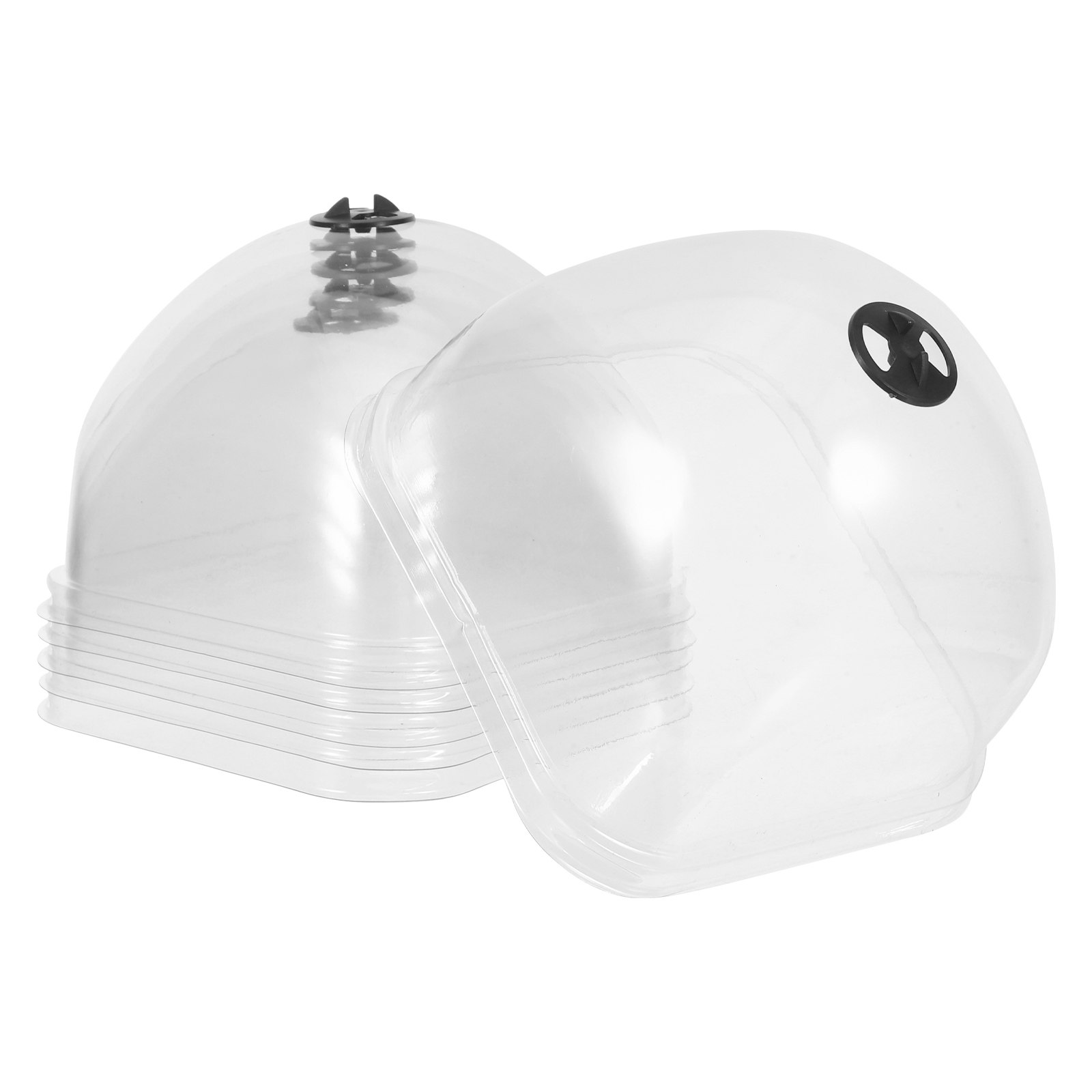 6Pcs Plant Cover Humidity Dome - Plastic Dome Clear บทวิจารณ์และราคา