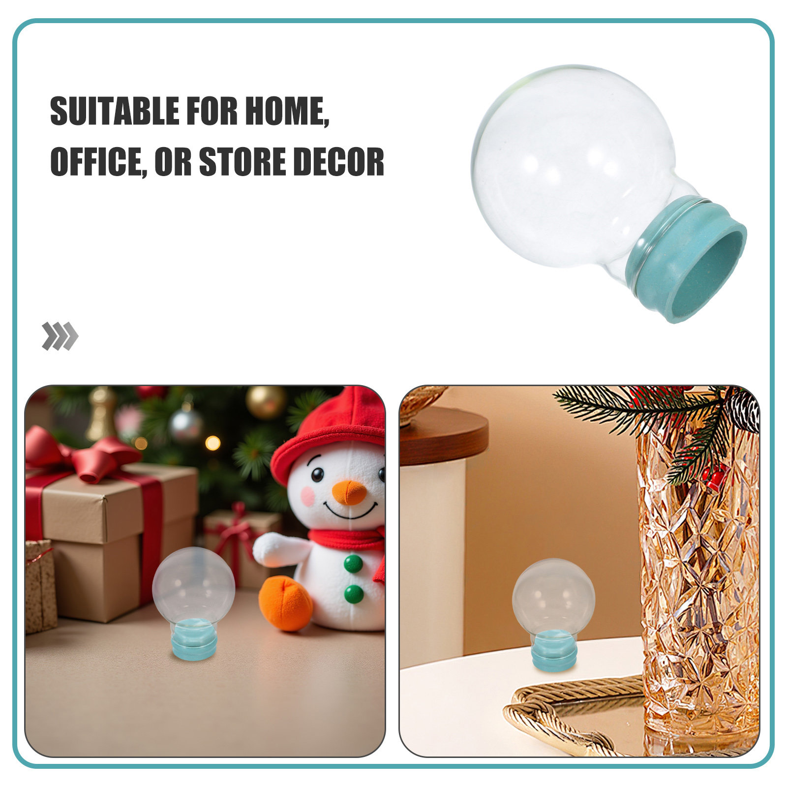 2Pcs Empty Snow Globe Jars Cle - Plastic Dome Clear บทวิจารณ์และราคา