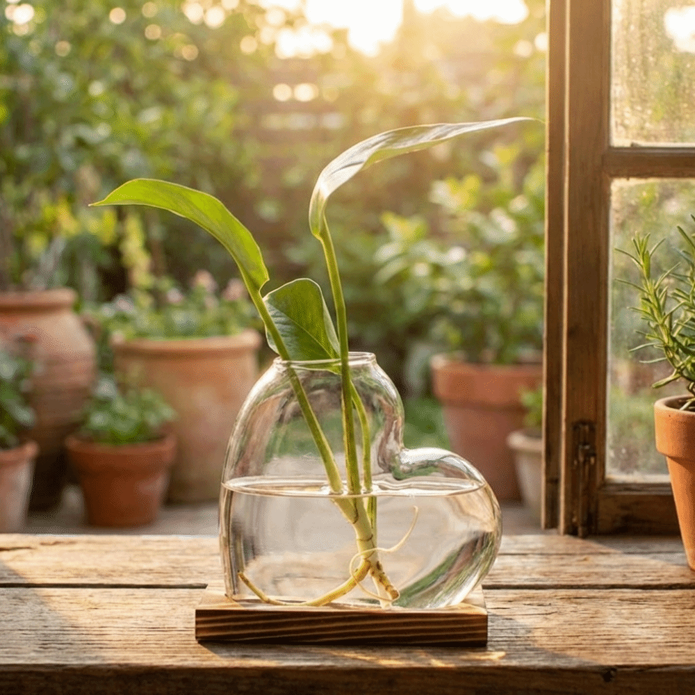 Transparent Hydroponic Glass V - Propagation Station Vase บทวิจารณ์และราคา